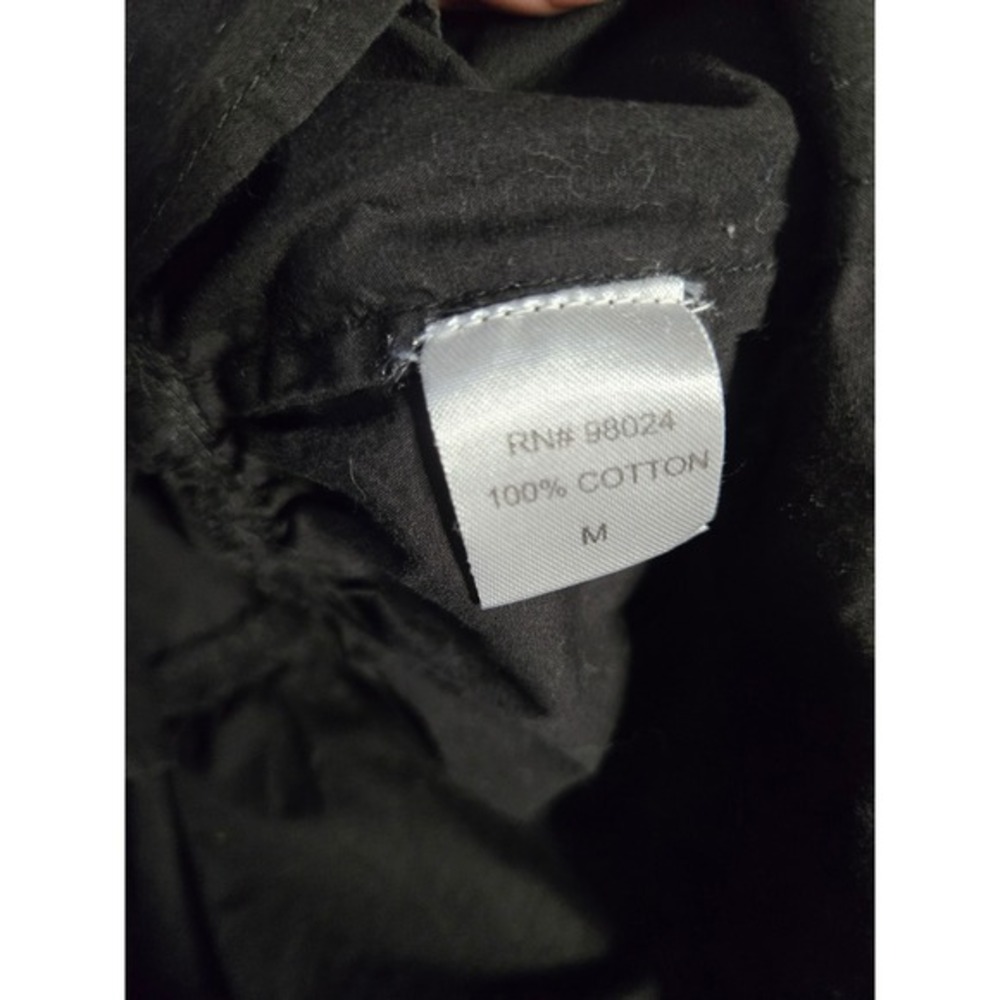 House of Harlow 1960 Black Tiered‎ Babydoll Dress Ruffle Sleeve Cotton | M - Picture 7 of 8
